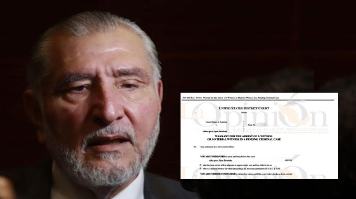 Niega Embajada de EEUU orden de aprehensión contra Adán Augusto