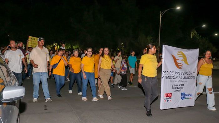 Realizan caminata en el marco de las actividades para la prevención del su1cidio
